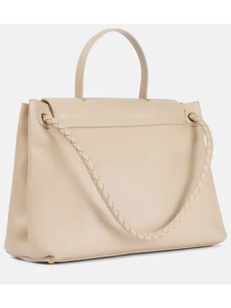 Geanta de piele Bottega Veneta din piele bej