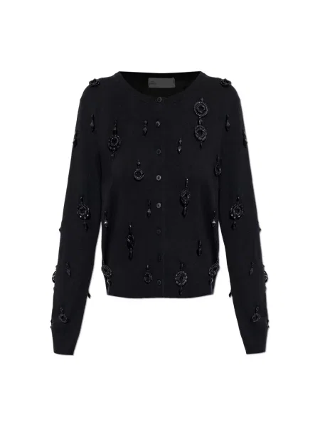 Kardigan Tory Burch wełniany czarny