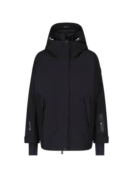 Μπουφάν σκι Moncler Grenoble με κουκούλα μαύρο