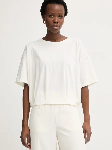 Liu Jo majica za žene od pamuka bež