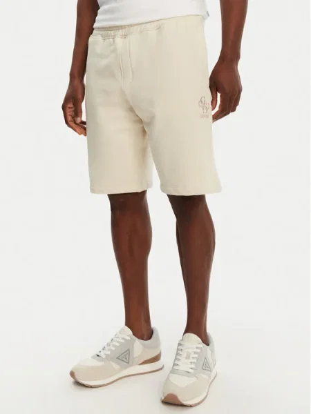 Guess Pantaloni scurți sport Écru bej