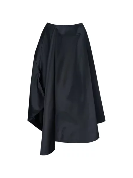 Asymetrické drapované midi sukně Comme Des Garçons černé