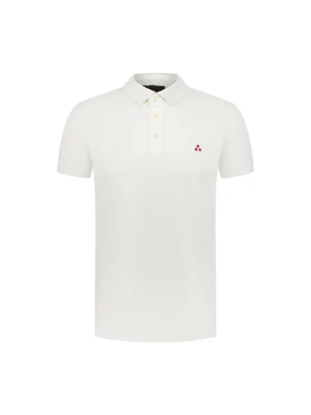 Polo Peuterey z krótkim rękawem białe