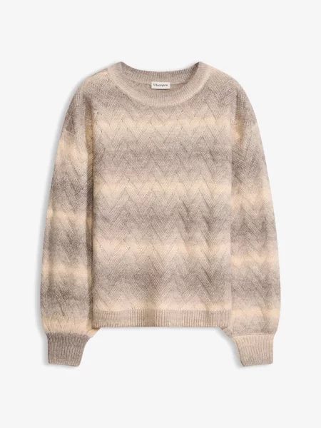 Sweter o pudełkowym kroju szary
