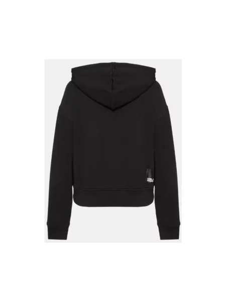 Bluza z kapturem Karl Lagerfeld z kapturem czarna