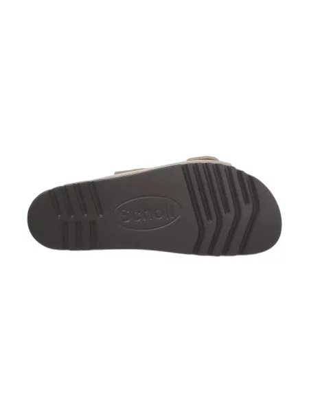 Scholl Șlapi NOELLE | piele întoarsă bej