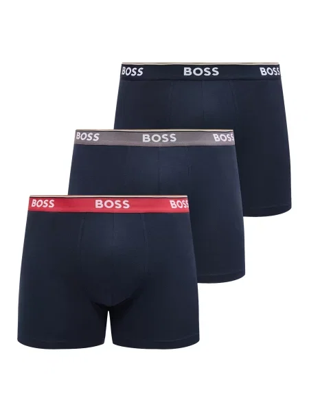 BOSS Boksarice Power mornarska / temno siva / rdeča bela