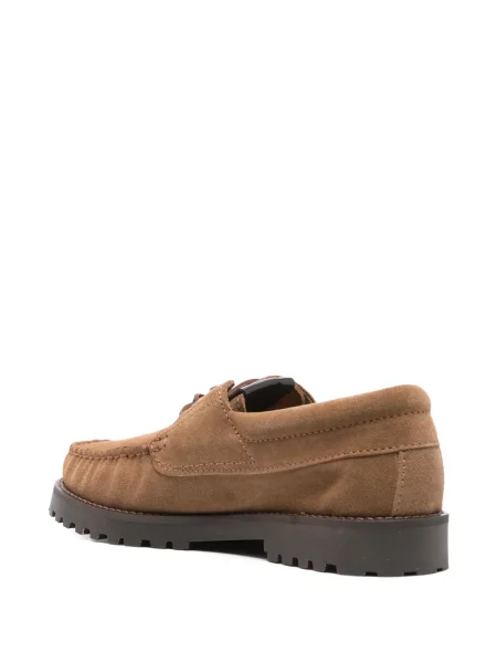 Pantofi loafer Copenhagen cu șireturi din piele de căprioară maro
