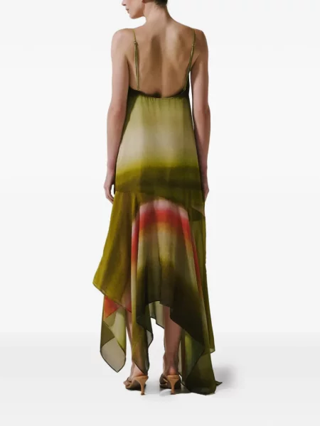 Rochie maxi Baobab asimetrică verde