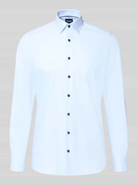 Body Koszula biznesowa o kroju slim fit z mieszanki bawełny Olymp Level 5 błękitna