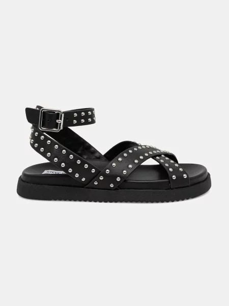 Kožené sandále Steve Madden čierna