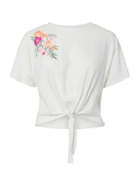 YAS Tricou YASFABIAN oliv / portocaliu deschis / roz alb