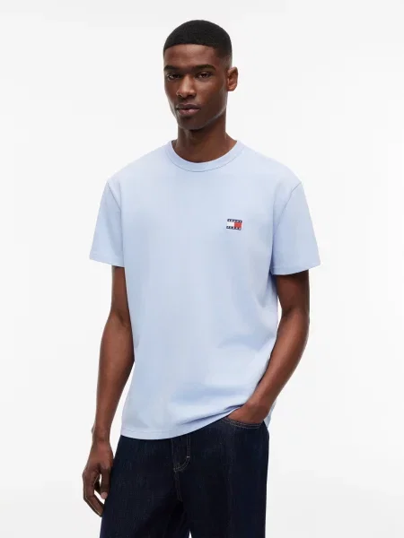 Tommy Jeans majica za muškarce od pamuka plava