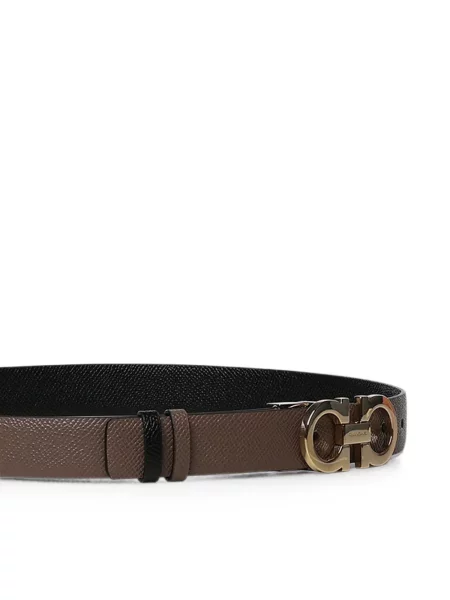 Cu centură reversibil curea Ferragamo cu cataramă maro