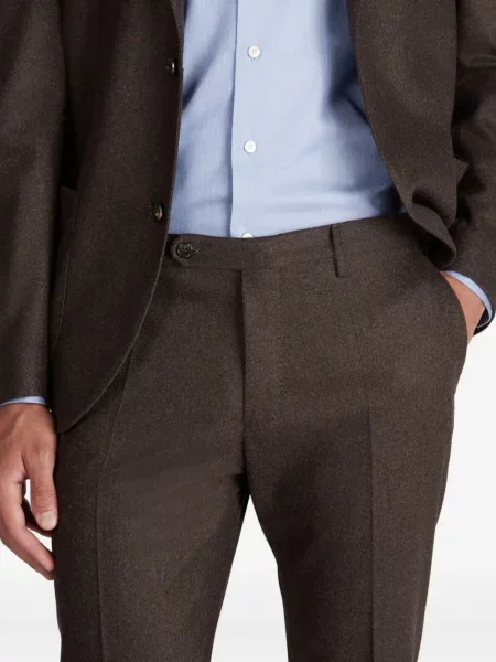 Pantaloni Incotex de flanelă maro
