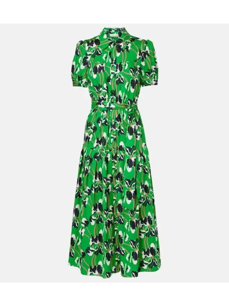 Rochie maxi Diane Von Furstenberg cu imagine de costum