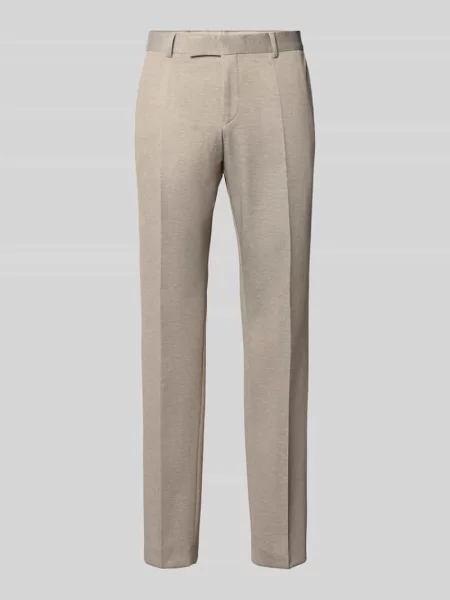 Spodnie garniturowe o kroju slim fit z dodatkiem model Boss beżowe