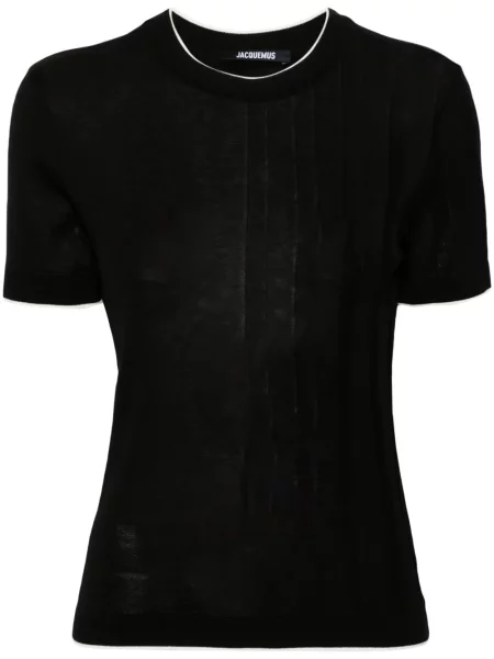 Tricou Jacquemus tricotate negru
