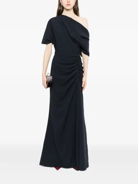 Maxi rochie maxi Amsale din crep de costum albastru