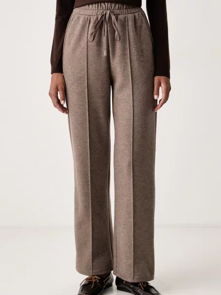 Weekend Max Mara pantaloni de trening pentru femei cu amestec de lână WKDTENDA maro