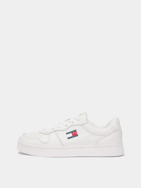 Кожаные кроссовки Tommy Hilfiger бежевые