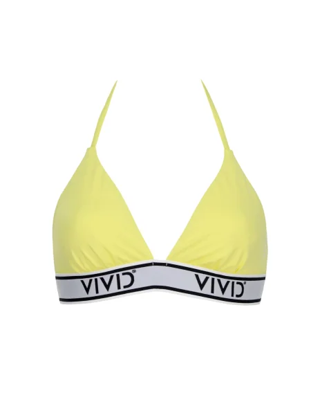 VIVID Sutien costum de baie Mix&Match galben lămâie / negru alb