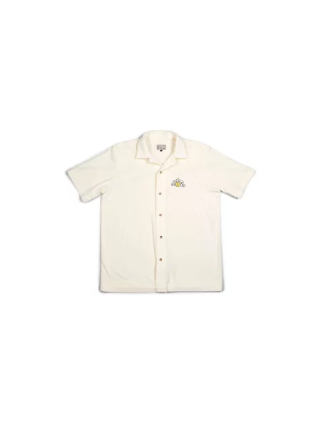 The Dudes Leon Hawaiian Shirt Vanilla Mężczyźni Koszula The Dudes Jasnobrązowy Size: XL