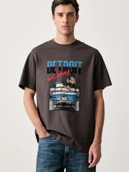 Les Deux T-shirt x Detroit Lions szara