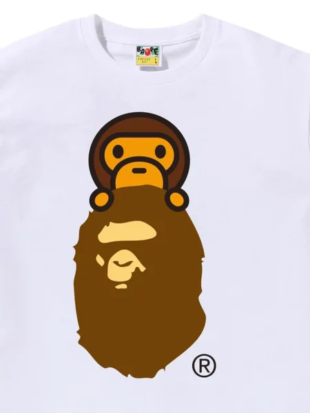 Grafic tricou A Bathing Ape® alb