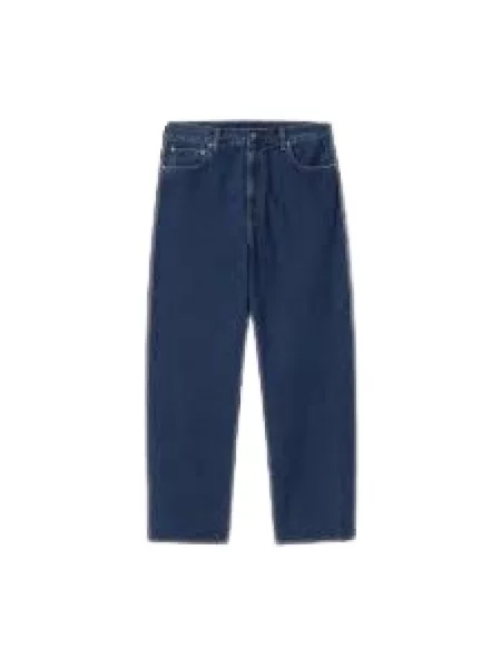 Spodnie Carhartt Wip retro z kamieniami niebieskie