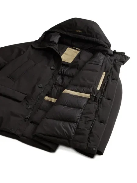 Geacă Woolrich cu glugă negru