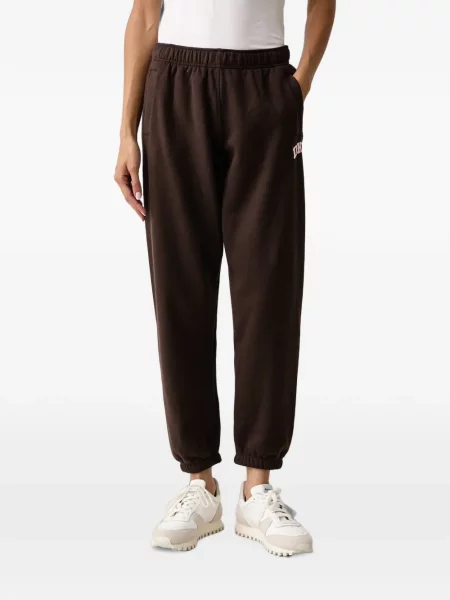 Pantaloni Dkny cu imagine alergare maro