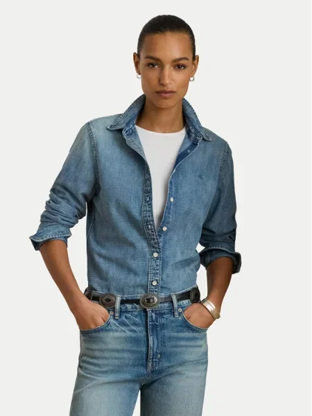 Bluză Lauren Ralph Lauren albastru