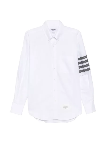Cămașă Thom Browne cu broderie alb