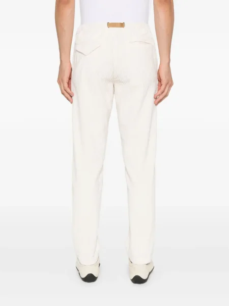 Pantaloni White Sand de catifea cord alb