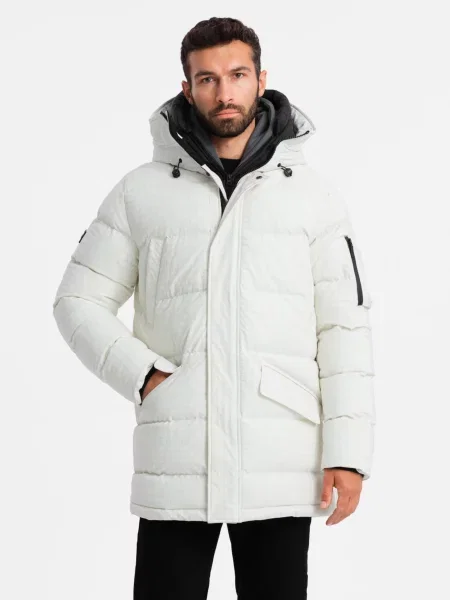 Parka Ombre Clothing biela