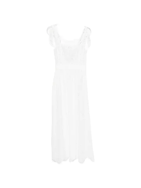 Rochie maxi Matteau cu broderie alb