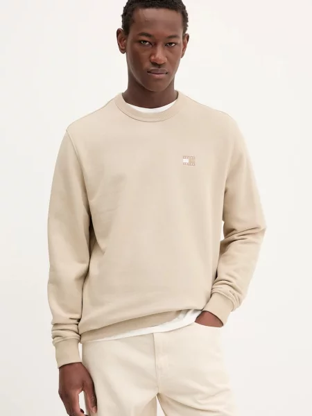 Суитчър Tommy Jeans с апликация бежово