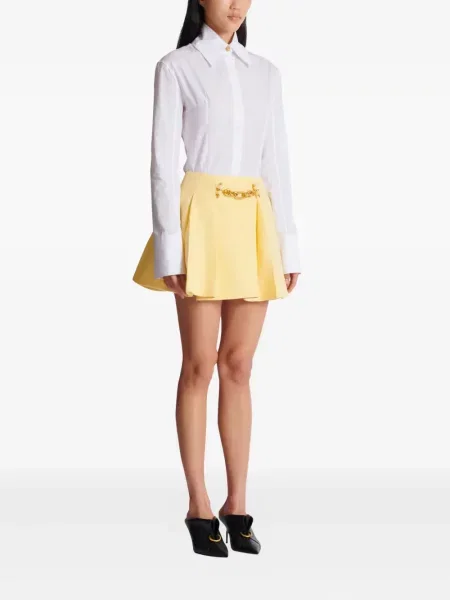 Fusta mini Balmain galben