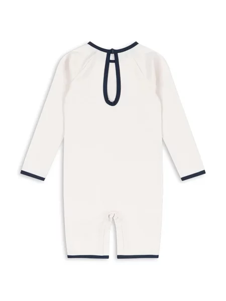 Konges Sløjd Jednodílné dětské plavky VILJA ONESIE GRS bílé
