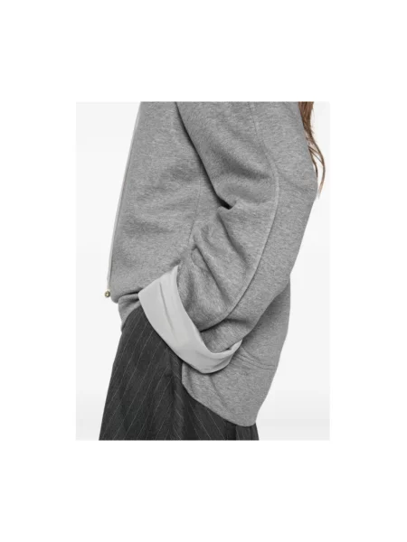 Bluza z kapturem Carven z kapturem szara