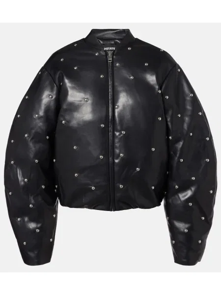 Geacă cu puf Rotate cu tepi negru