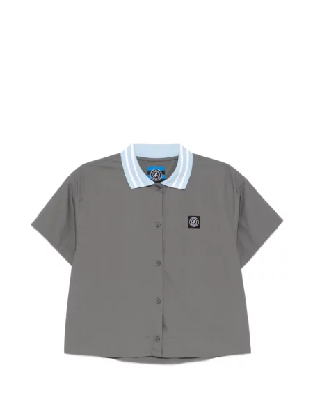 Koszula Sport B. By Agnès B. z łatami szara