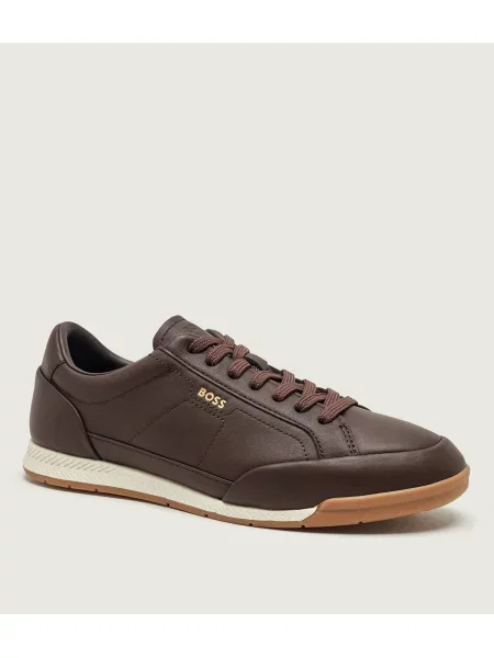 BOSS sneakers pentru bărbați din piele negru