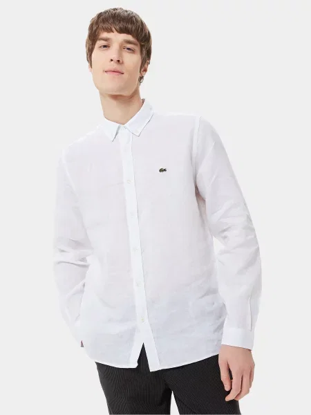 Lacoste Сорочка Льон білий