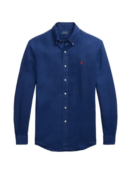 Matlasat tricou polo Polo Ralph Lauren cu decolteu rotund cu autograf roșu