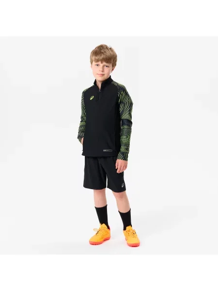 Bluza piłkarska na krótki dla dzieci Kipsta Viralto Wavy Club czarna