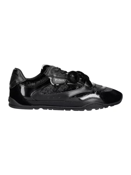 Sneakersy Pinko skórzane czarne