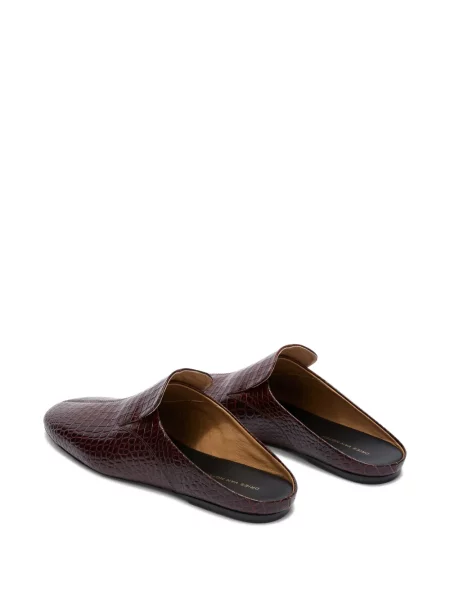 Papuci tip mules Dries Van Noten din piele maro