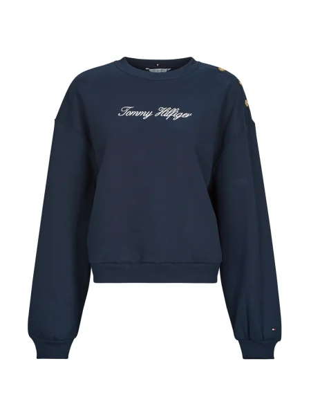 Hanorac din fleece Tommy Hilfiger din fleece albastru